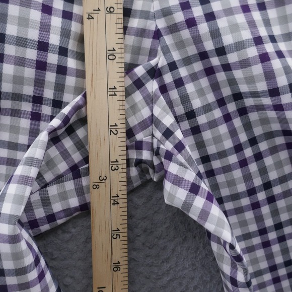 IZOD Golf Mens Straight Leg Pant 34x32* Gray Purple Plaid‎ Performance NEW - Picture 10 of 15